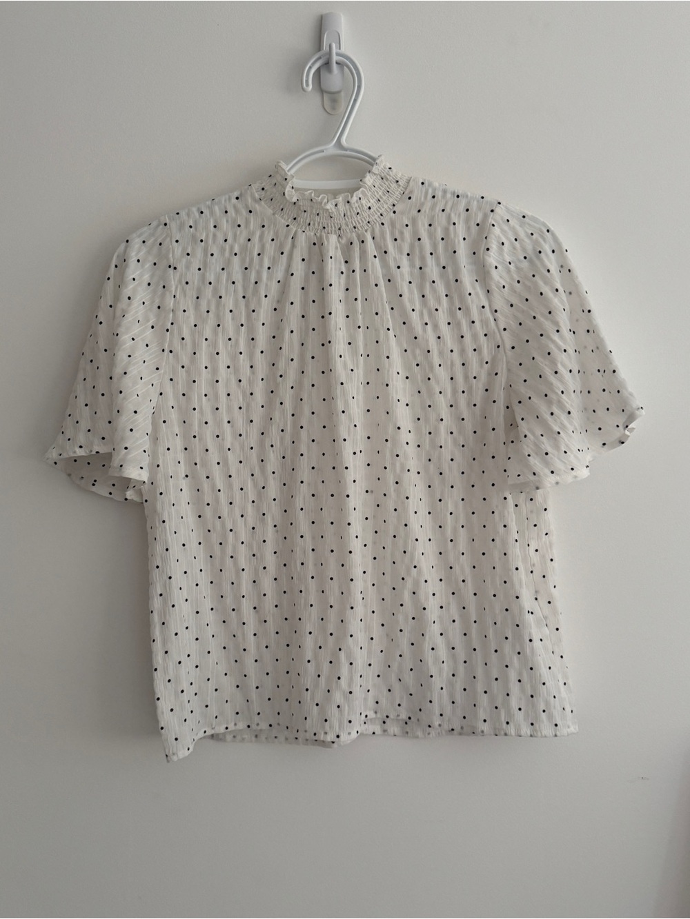 Romantic Polka Dot Mock Neck Blouse | Free People Vibes